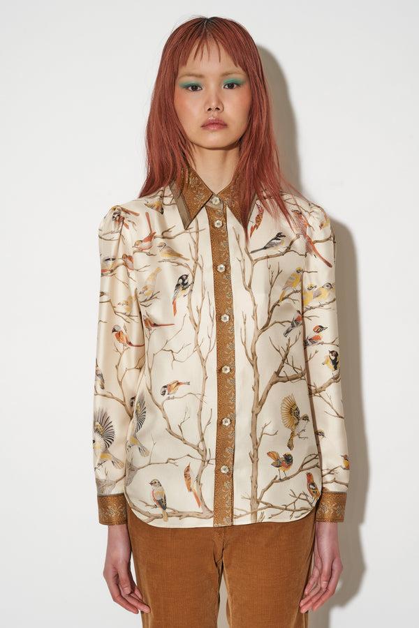 paul & joe Chemise coupe cintrée en twill de soie