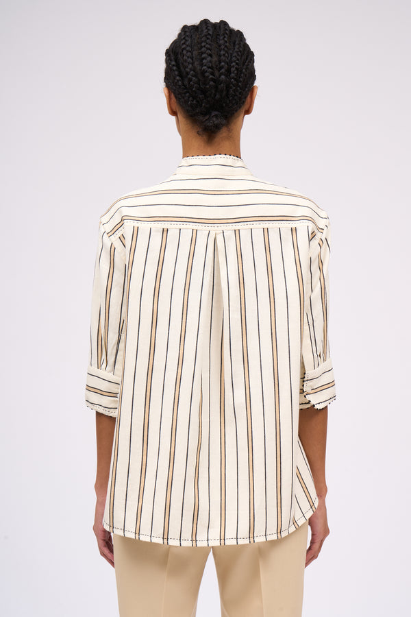 Paul & Joe Chemise Coupe Droite En Coton Lavé