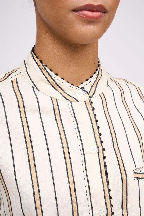 Paul & Joe Chemise Coupe Droite En Coton Lavé