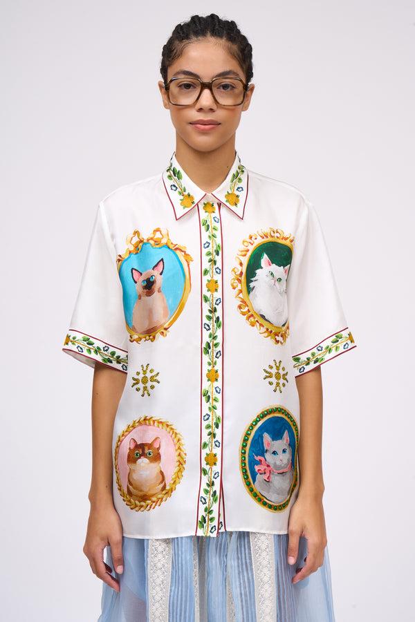 Paul & Joe Chemise En Twill De Soie Imprimé Exclusif