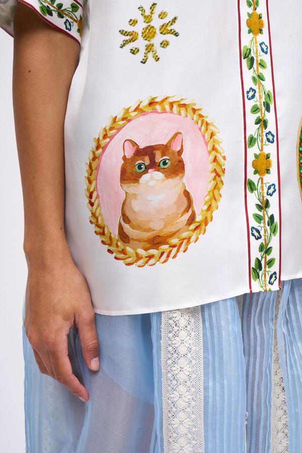 paul & joe Chemise en twill de soie imprimé exclusif