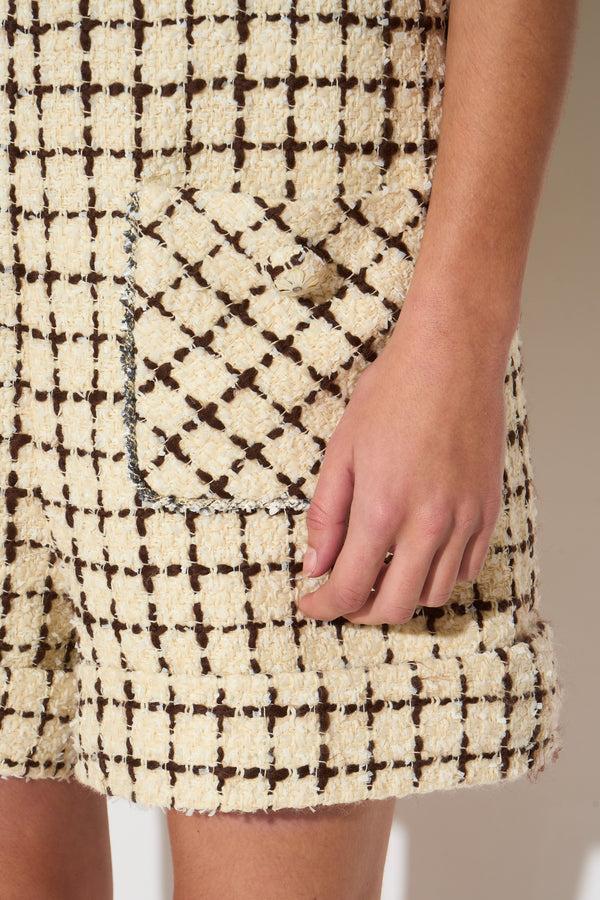 Paul & Joe Combi-short En Tweed à Carreaux