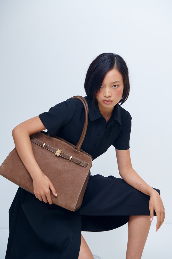 paul & joe Grand sac Mathilde en cuir suède