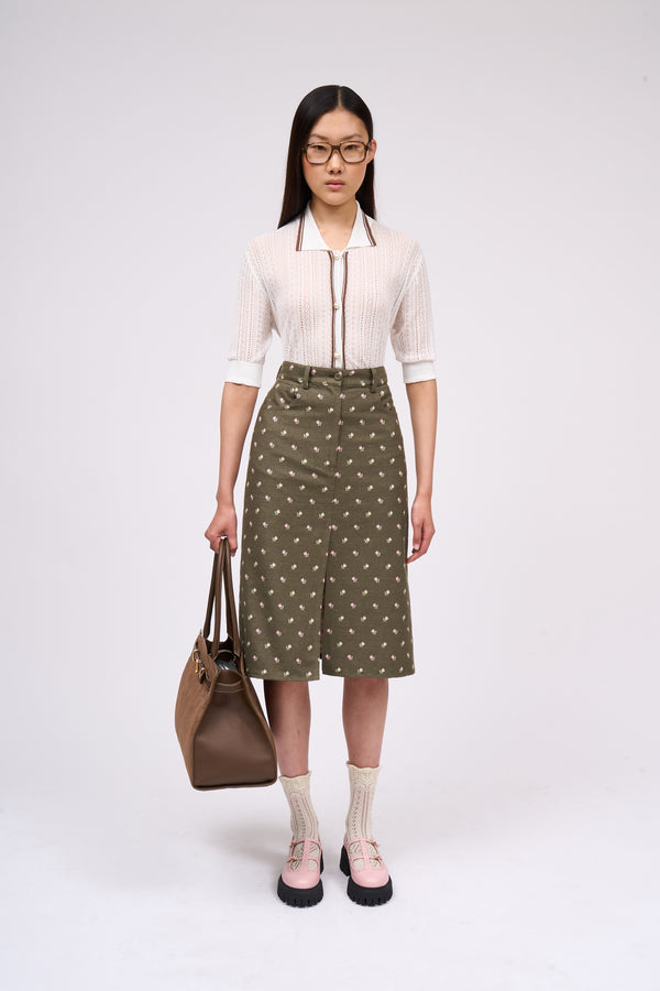 paul & joe Jupe droite fendue longueur genoux