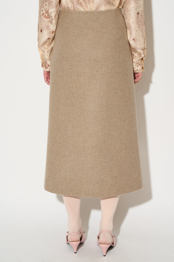 Paul & Joe Jupe En Laine Vierge Effet Portefeuille