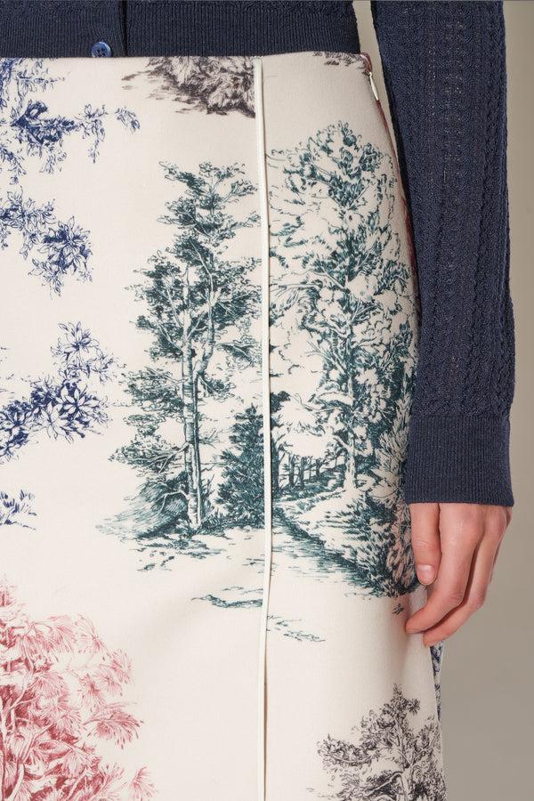 Paul & Joe Jupe Longueur Midi En Lainage Imprimé