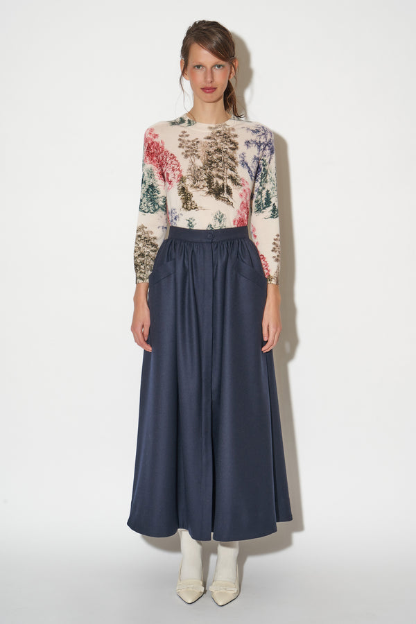 paul & joe Jupe longueur midi en laine vierge