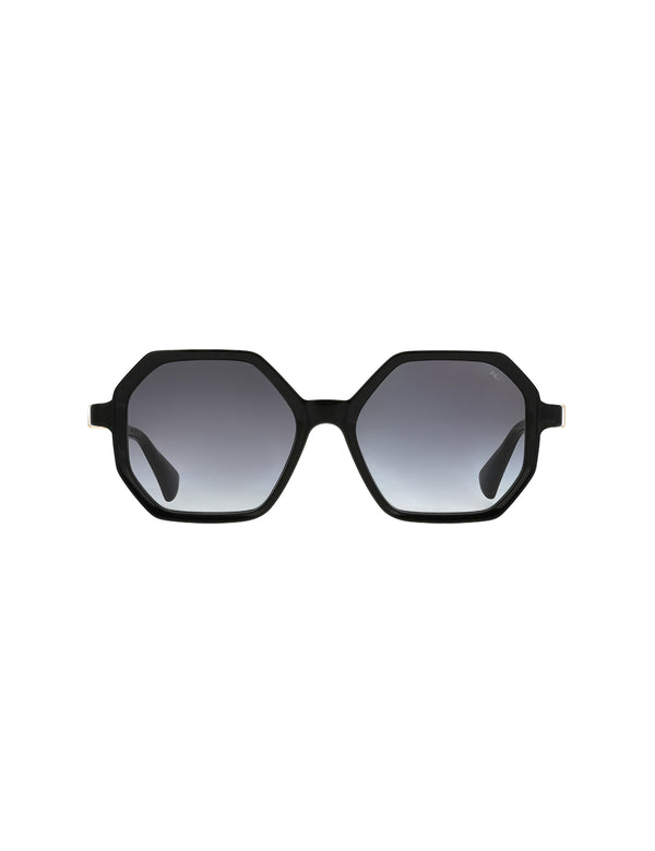 paul & joe Lunettes de soleil carrées - noir brillant