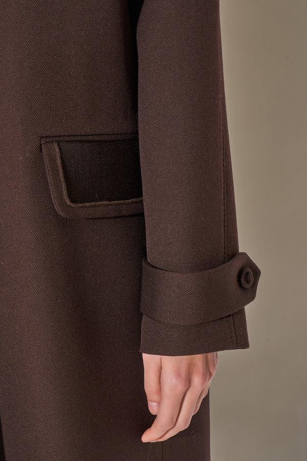 Paul & Joe Manteau Long En Gabardine De Laine Vierge