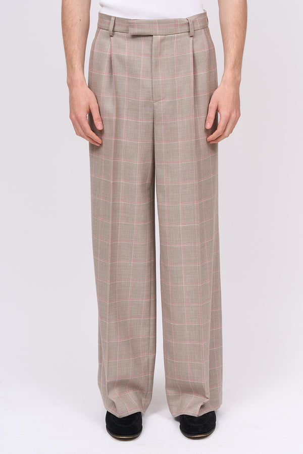 Paul & Joe Pantalon à Carreaux à La Coupe Ample