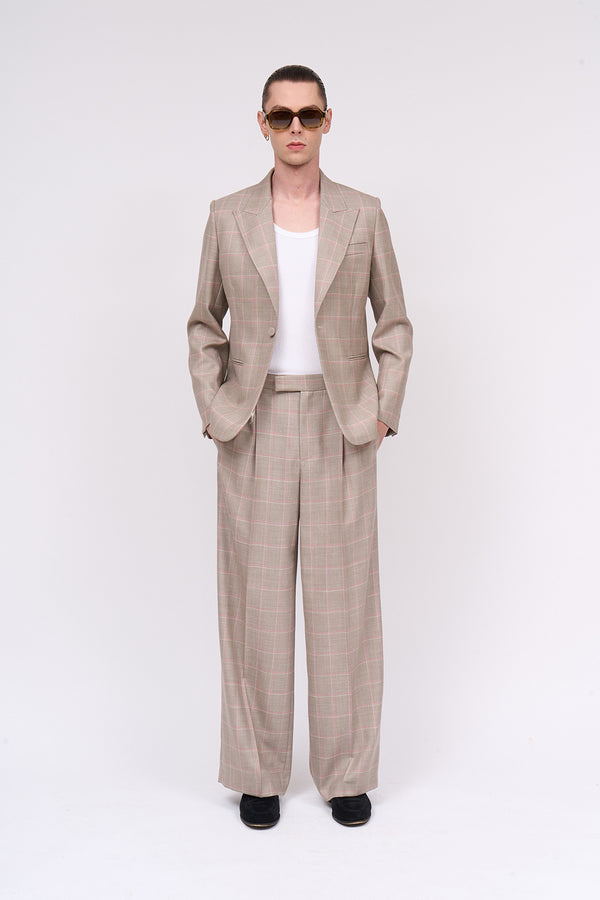 paul & joe Pantalon à carreaux à la coupe ample