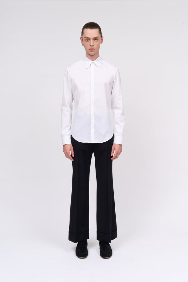 paul & joe Pantalon à revers en laine vierge