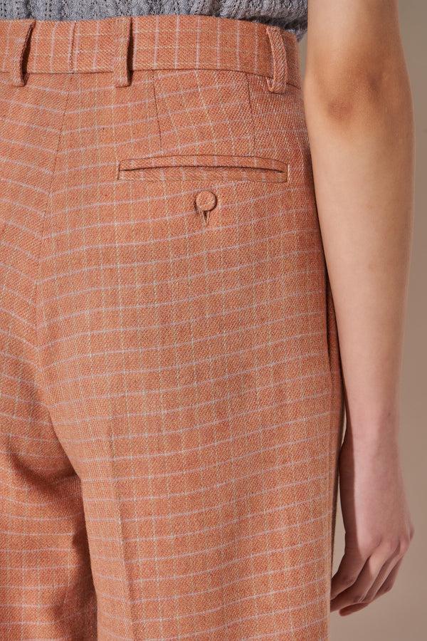 Paul & Joe Pantalon Ample En Lainage à Carreaux