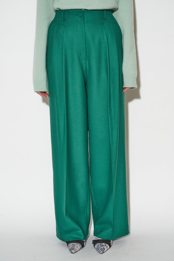 Paul & Joe Pantalon Coupe Large En Twill De Flannel