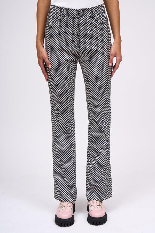 Paul & Joe Pantalon Droit En Jacquard Floral