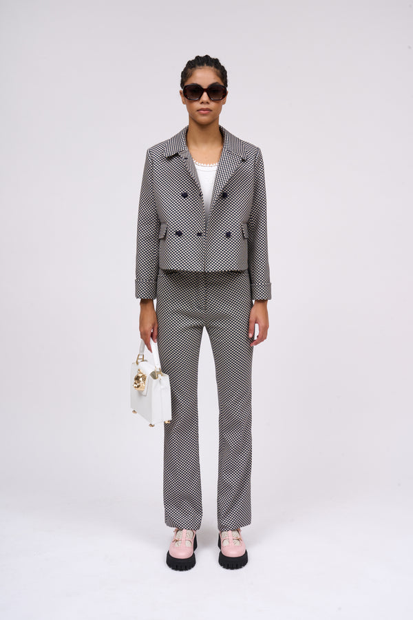 paul & joe Pantalon droit en jacquard floral