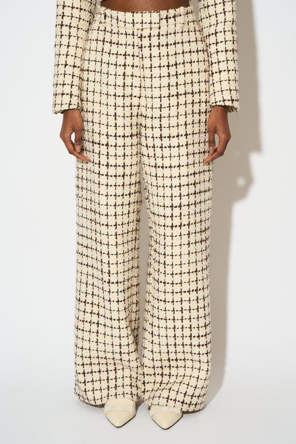 Paul & Joe Pantalon Droit En Tweed à Carreaux