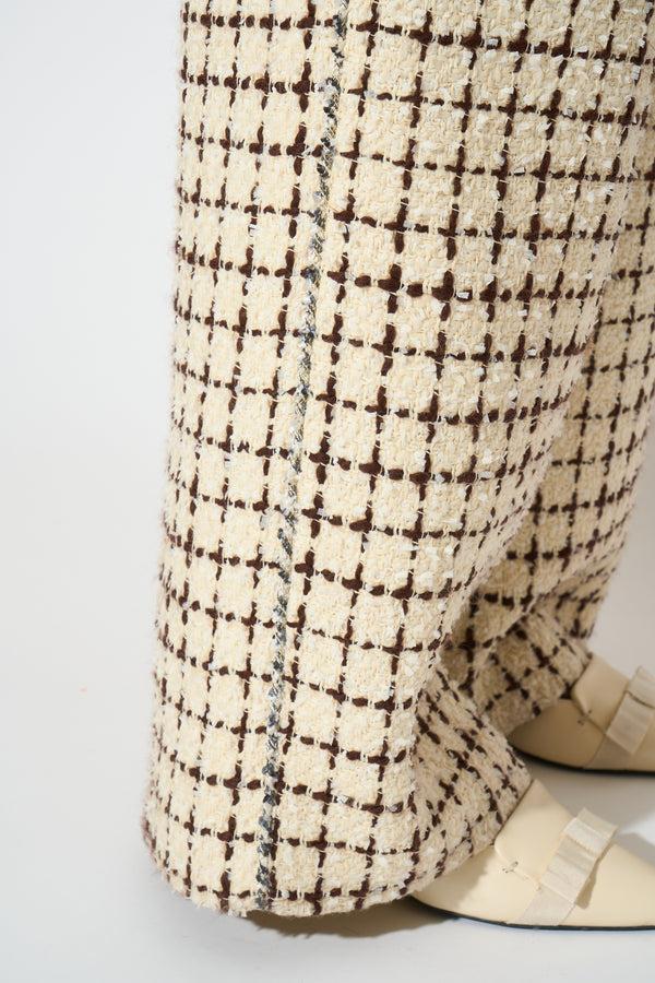 Paul & Joe Pantalon Droit En Tweed à Carreaux