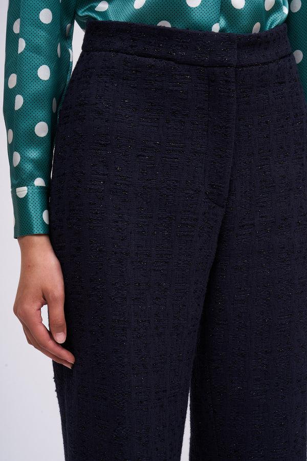 Paul & Joe Pantalon Droit En Tweed Lurex