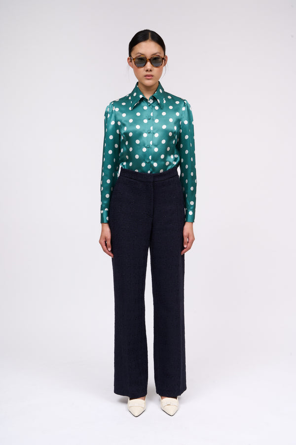 paul & joe Pantalon droit en tweed lurex