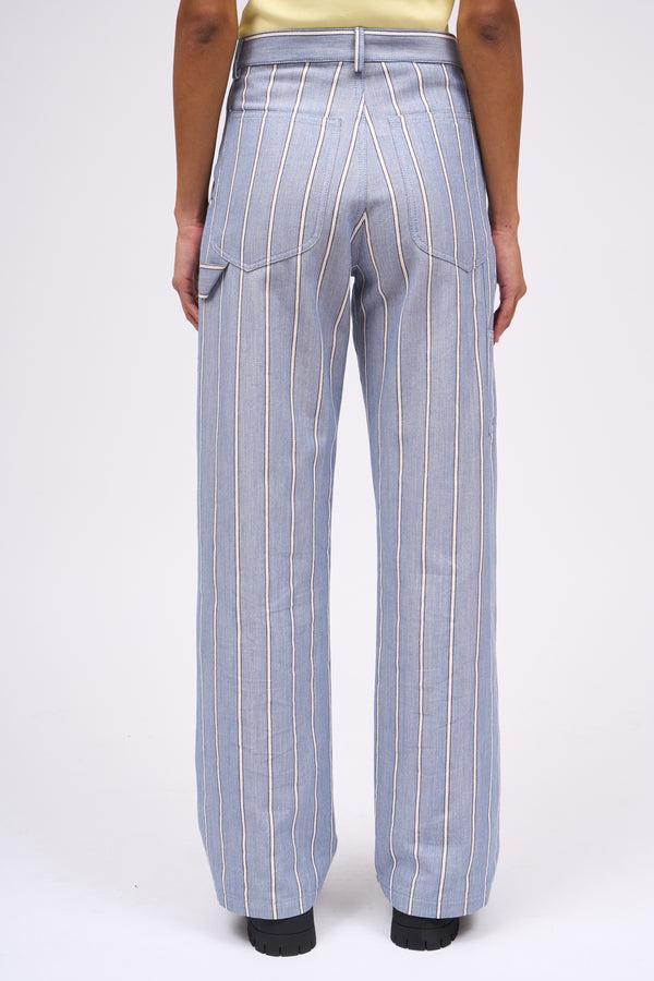 Paul & Joe Pantalon En Canvas Chambray Rayé