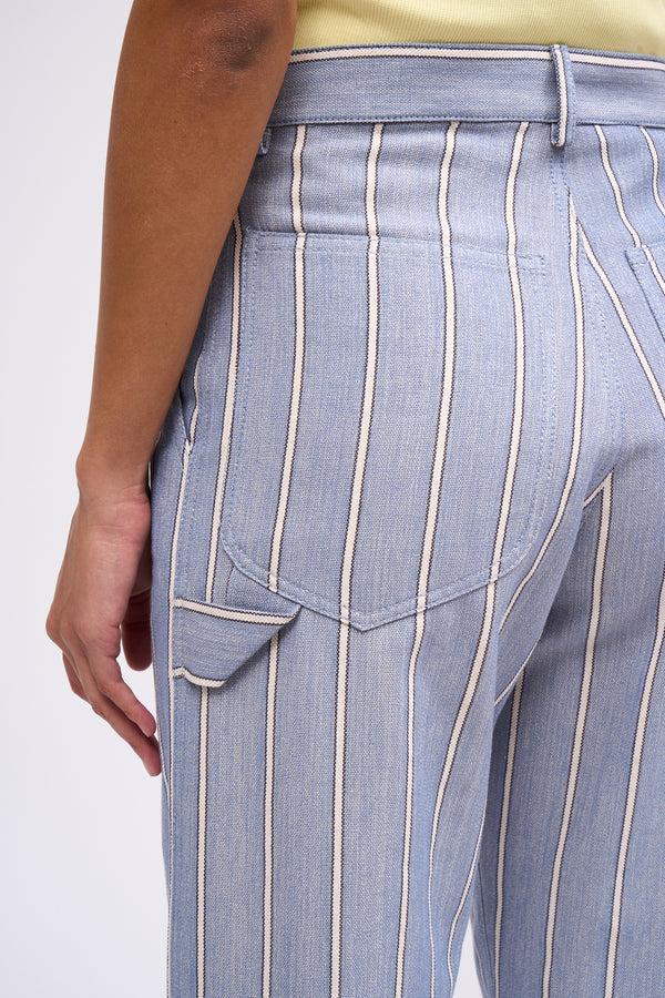 Paul & Joe Pantalon En Canvas Chambray Rayé