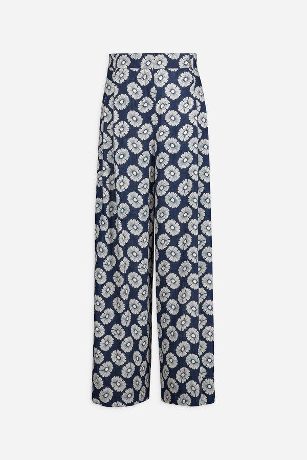 Paul & Joe Pantalon En Lin Imprimé Fleuri