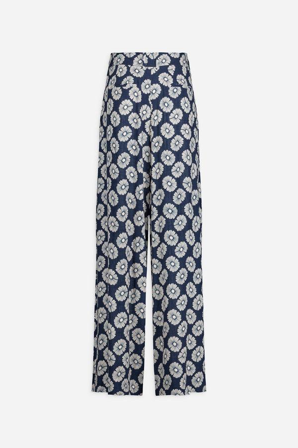 Paul & Joe Pantalon En Lin Imprimé Fleuri