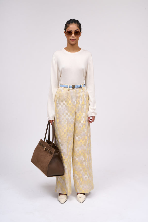 paul & joe Pantalon taille haute et jambes larges