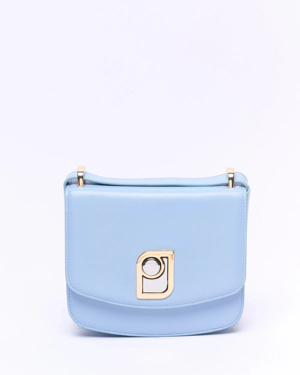 paul & joe Petit sac Jeanne carré en cuir lisse - Bleu