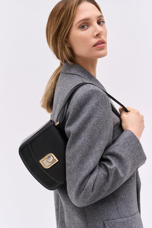 Paul & Joe Petit Sac Jeanne Carré En Cuir Lisse - Noir