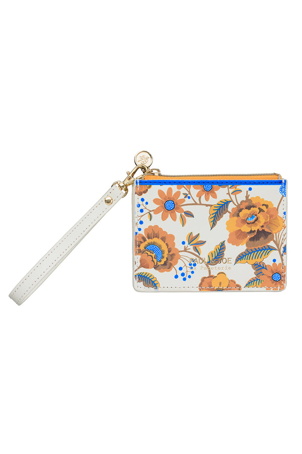 paul & joe Porte cartes motif fleurs jaunes