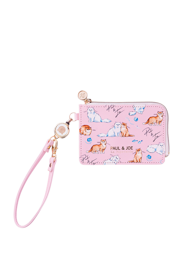 paul & joe Porte-cartes rose motif Gipsy et Nounette