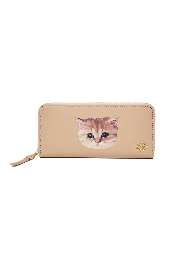 paul & joe Portefeuille en cuir imprimé chat