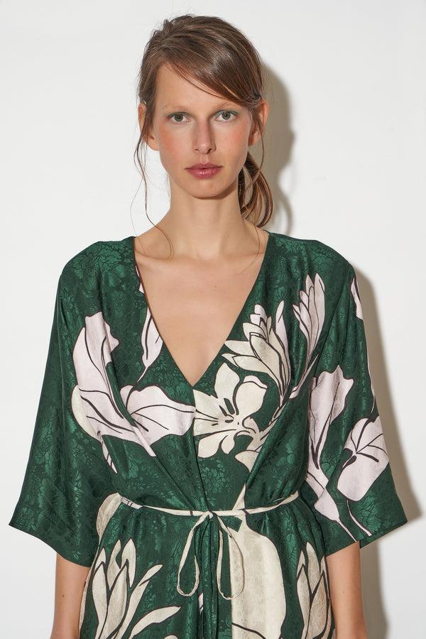 Paul & Joe Robe à Manches Kimono Imprimée