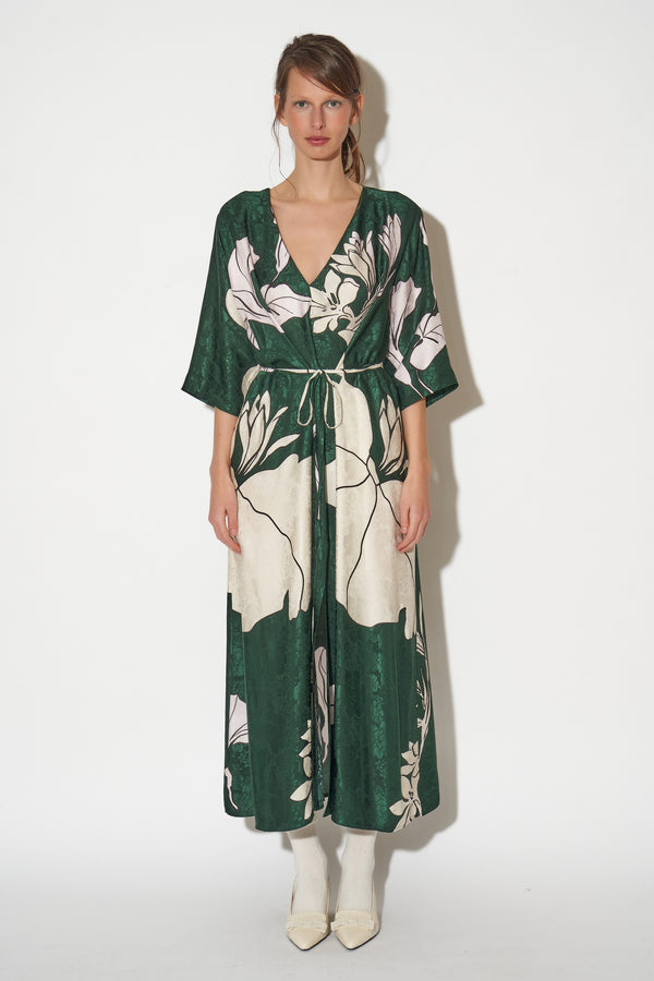 paul & joe Robe à manches Kimono imprimée