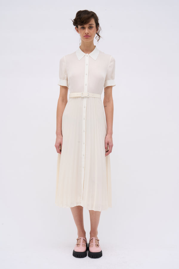 paul & joe Robe chemisier longueur midi en soie