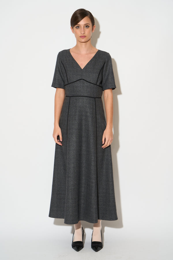 paul & joe Robe cintrée en laine vierge moulinée