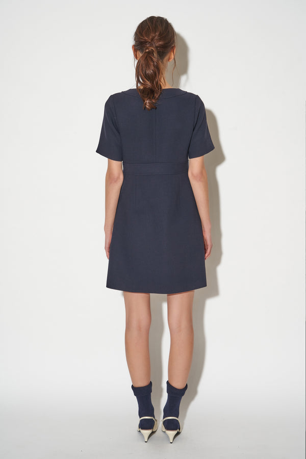 Paul & Joe Robe En Double Crêpe De Laine Et Viscose