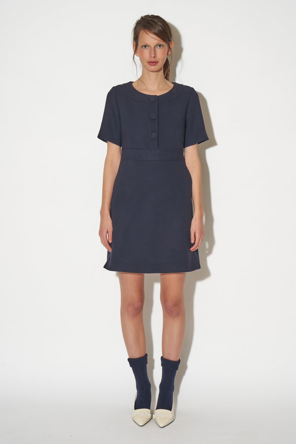 paul & joe Robe en double crêpe de laine et viscose