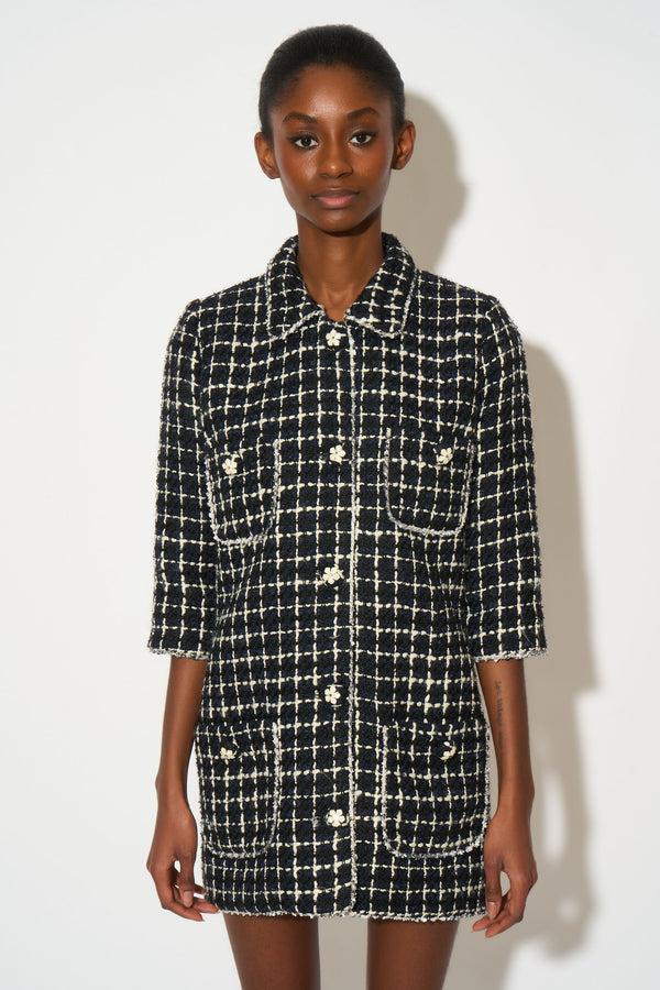paul & joe Robe en tweed à carreaux