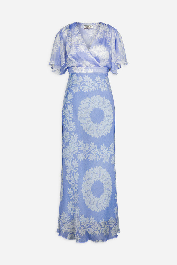 paul & joe Robe longue en chiffon de soie imprimé