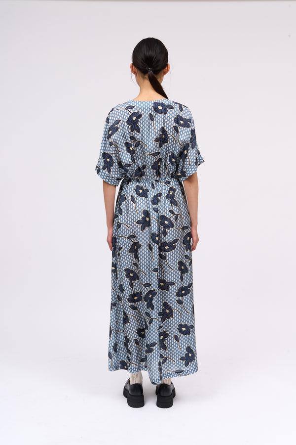 Paul & Joe Robe Longue Imprimée En Satin De Soie