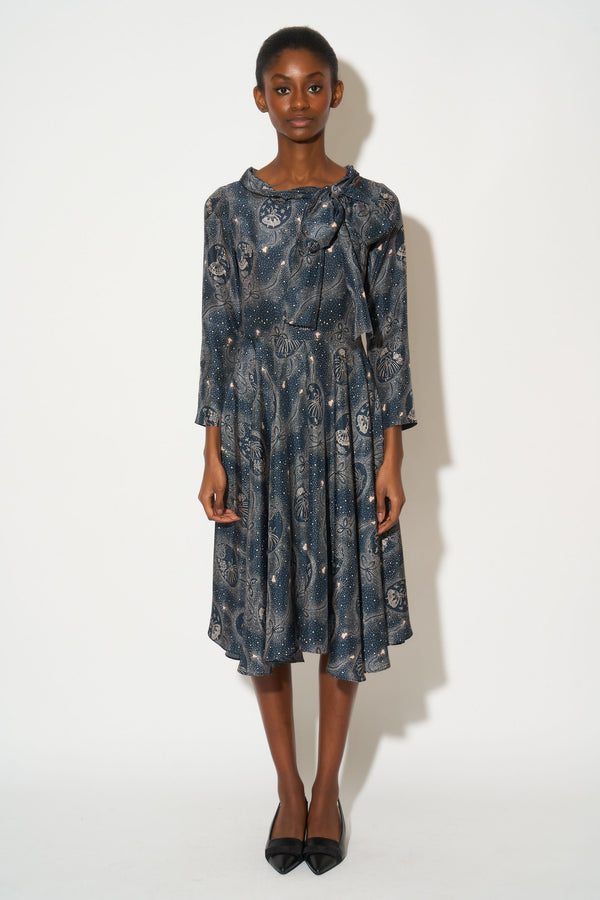 paul & joe Robe longueur genoux cintrée en soie