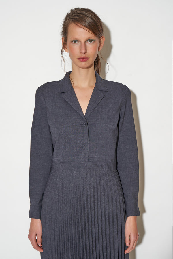 Paul & Joe Robe Longueur Midi En Laine Tropicale