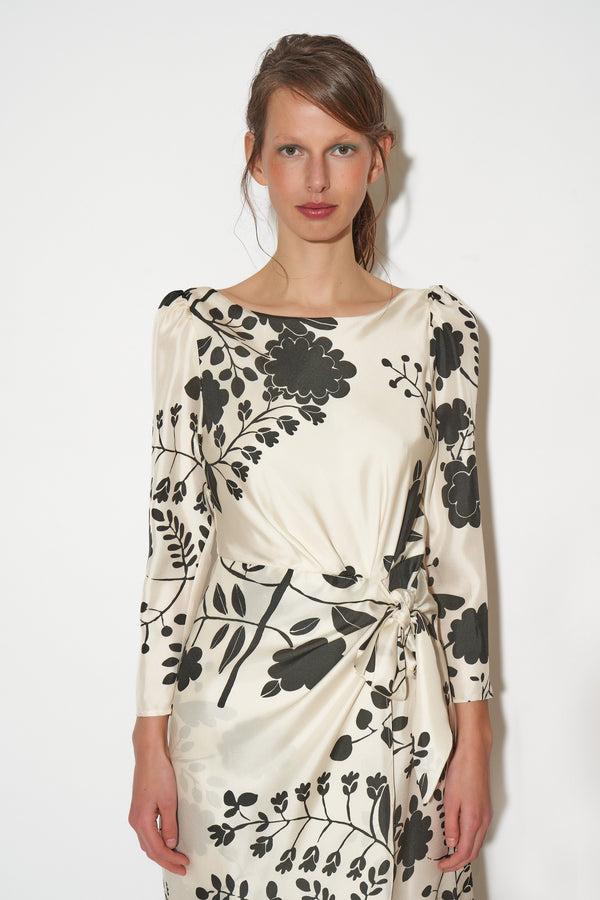 Paul & Joe Robe Midi Effet Portefeuille En Soie