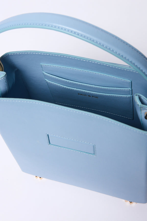 Paul & Joe Sac Charlotte En Cuir Tête De Chat - Bleu