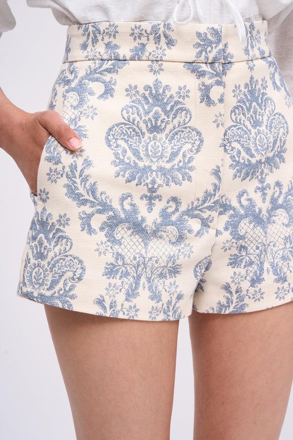 Paul & Joe Short En Canvas De Coton Imprimé Floral