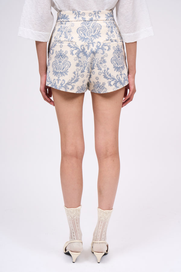 Paul & Joe Short En Canvas De Coton Imprimé Floral