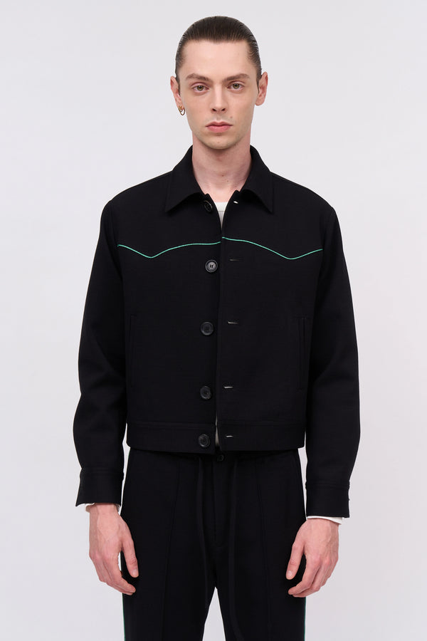 paul & joe Veste en coton avec découpe western